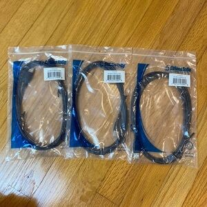 SET OF 3 NEW NWT Cables to Go 6.6ft (2m) USB 2.0 A to Mini-B Cable